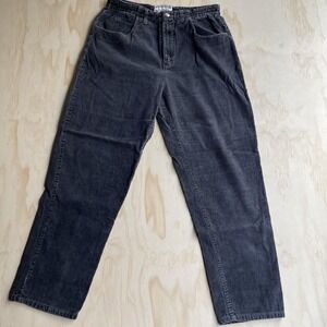 Vintage 90s Cool Blues Pants Womens 14 Gray Corduroy Chino Straight Leg